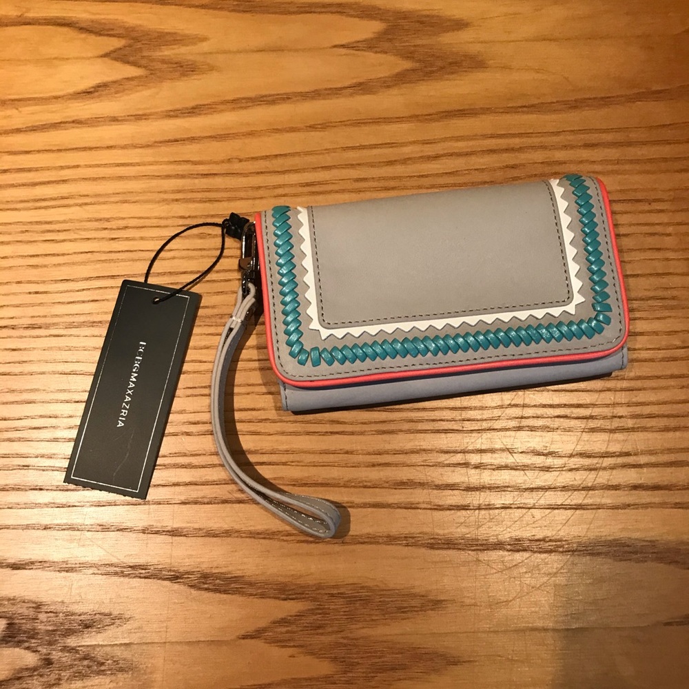 Helene Whipstitch Detail Tech Wallet - light tan